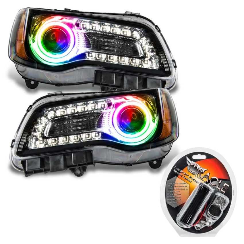 Oracle Lighting 7729-330 SMD Pre-Assembled Headlights, Non-HID, Black Bezel, ColorSHIFT