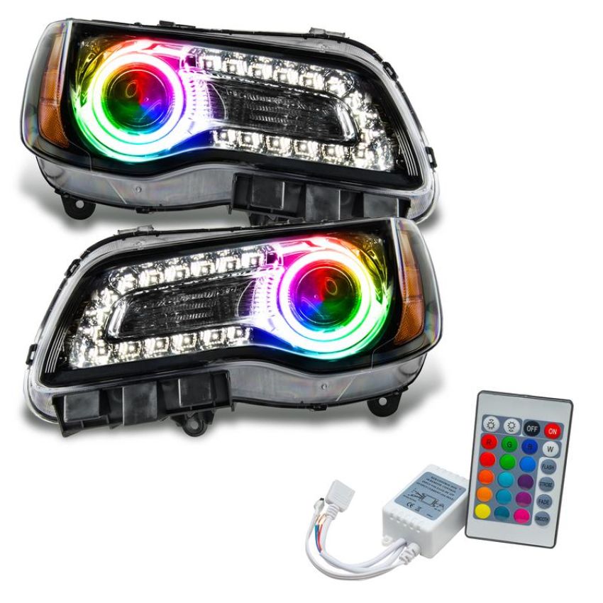 Oracle Lighting 7729-504 SMD Pre-Assembled Headlights, Non-HID, Black Bezel, ColorSHIFT(tm) - Simple