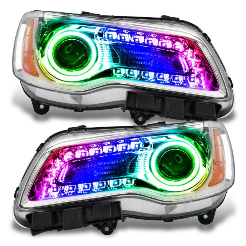 Oracle Lighting 7730-330 SMD Pre-Assembled Headlights, Non-HID, Chrome Bezel, ColorSHIFT(tm) DRL