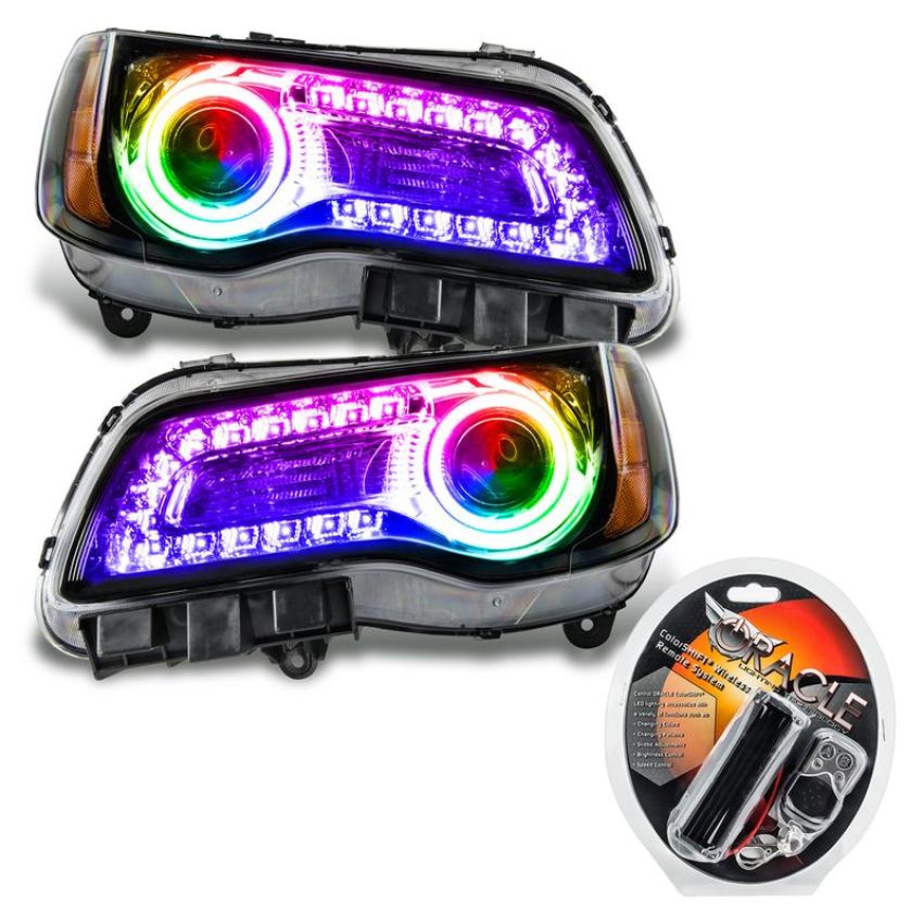 Oracle Lighting 7731-330 SMD Pre-Assembled Headlights, Non-HID, Black Bezel, ColorSHIFT(tm) DRL