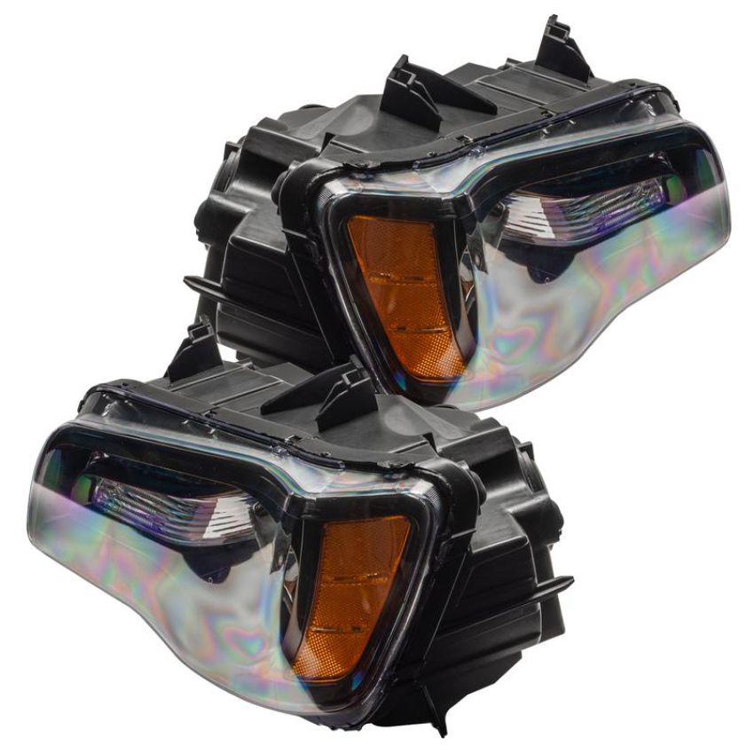 Oracle Lighting 7731-504 SMD Pre-Assembled Headlights, Non-HID, Black Bezel, ColorSHIFT(tm) - Simple DRL