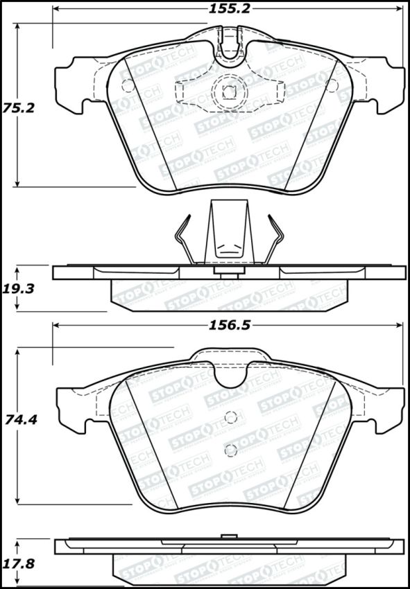 Stoptech 308.12400 Street Brake Pads