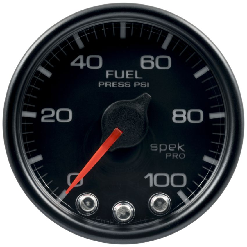 Autometer Spek-Pro - Nascar 2-1/16in Fuel Press 0-100 psi Bcb Ecu