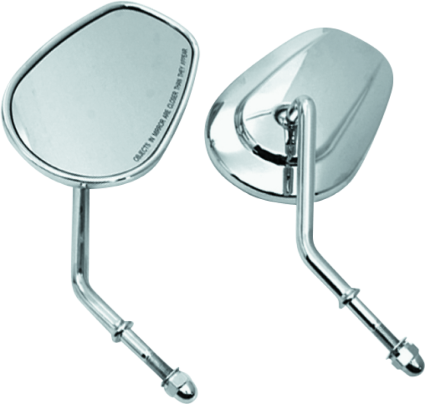 Bikers Choice 482008 Chrome Tapered Short Stem Mirrors Pr