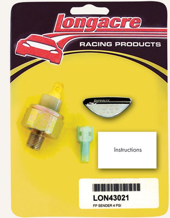 LONGACRE LON52-43021 Fuel Pressure Sender 1/8in NPT 4psi