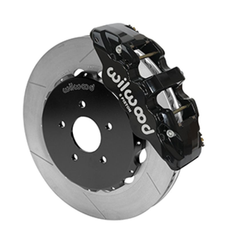 Wilwood 140-14819 09-13 Nissan 370Z/G37 Aero6 Big Brake Front Brake Kit - Slotted (Black)