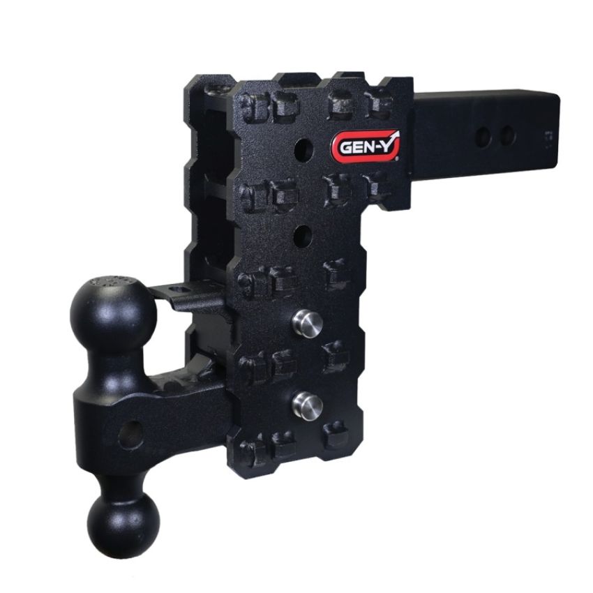 GEN-Y Hitch GH-2424X Gen-Y Phantom-X 2.5in Solid Shank 7.5in Drop 1.6K TW 16K Hitch w/GH-051 Dual-Ball & GH-032 Pintle LK