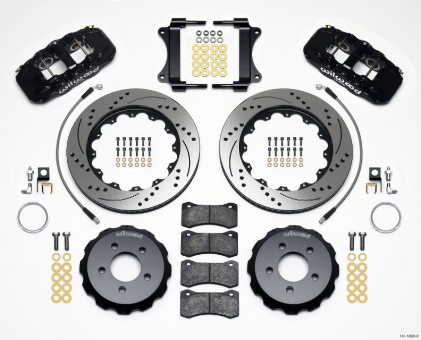 Wilwood 140-12929-D AERO6 Front Hat Kit 14.25 Drilled 2008-2009 Pontaic G8 w/Lines