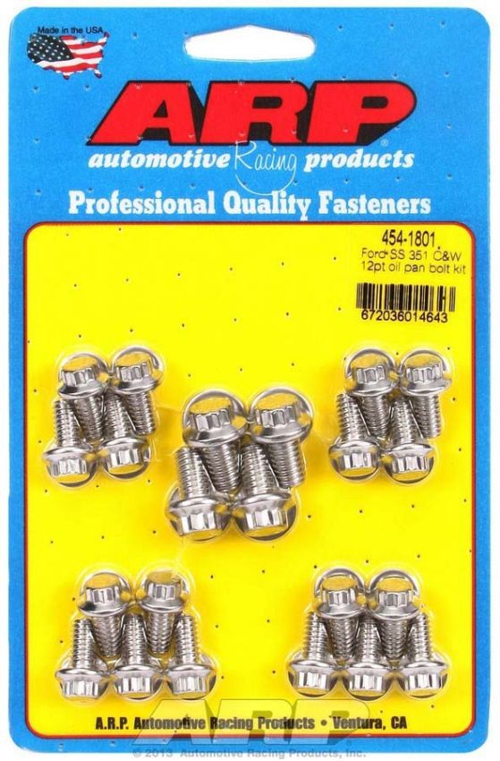 ARP ARP454-1801 Ford S/S Oil Pan Bolt Kit 12pt.