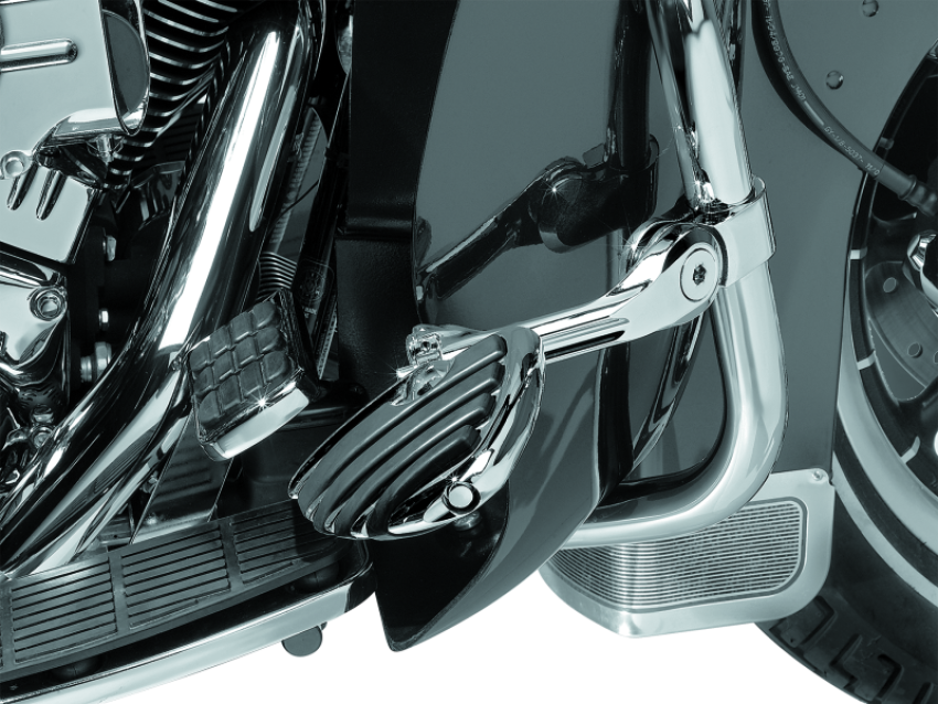 Kuryakyn 4528 Tour-Tech Cruise 6in Mount Arm  With ISO Wing Pegs 1-1/4in Clamp Chrome