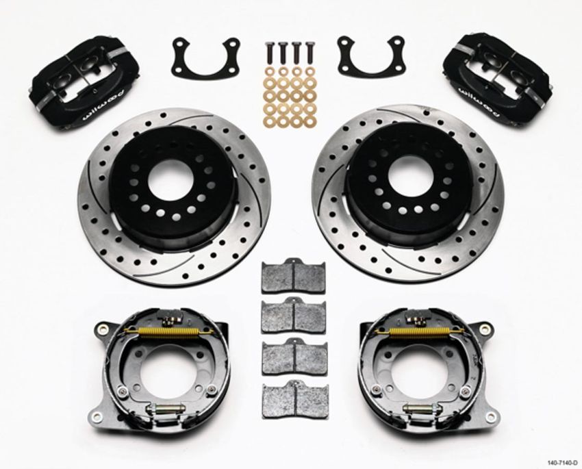 Wilwood 140-7140-D Forged Dynalite P/S Park Brake Kit Drilled New Big Ford 2.50in Offset