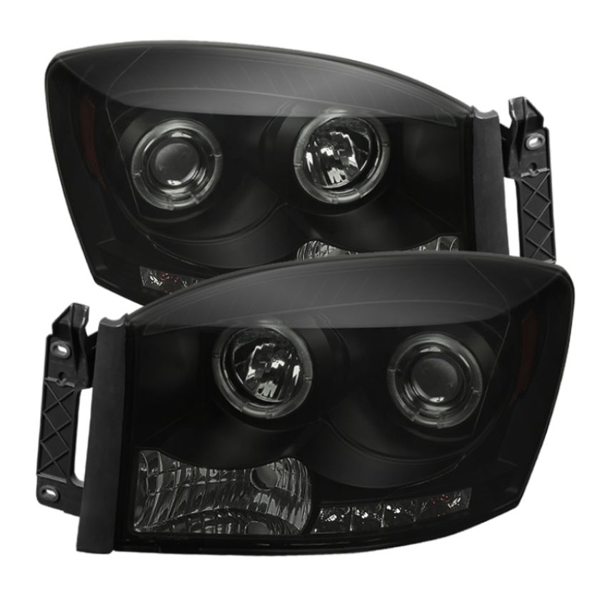 SPYDER 5078391 Projector Headlights - LED Halo - Black Smoke