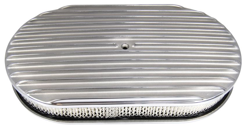 RACING POWER CO-PACKAGED RPCR6318 Pol Alum 15X2 All Finned Air Cleaner Kit Paper