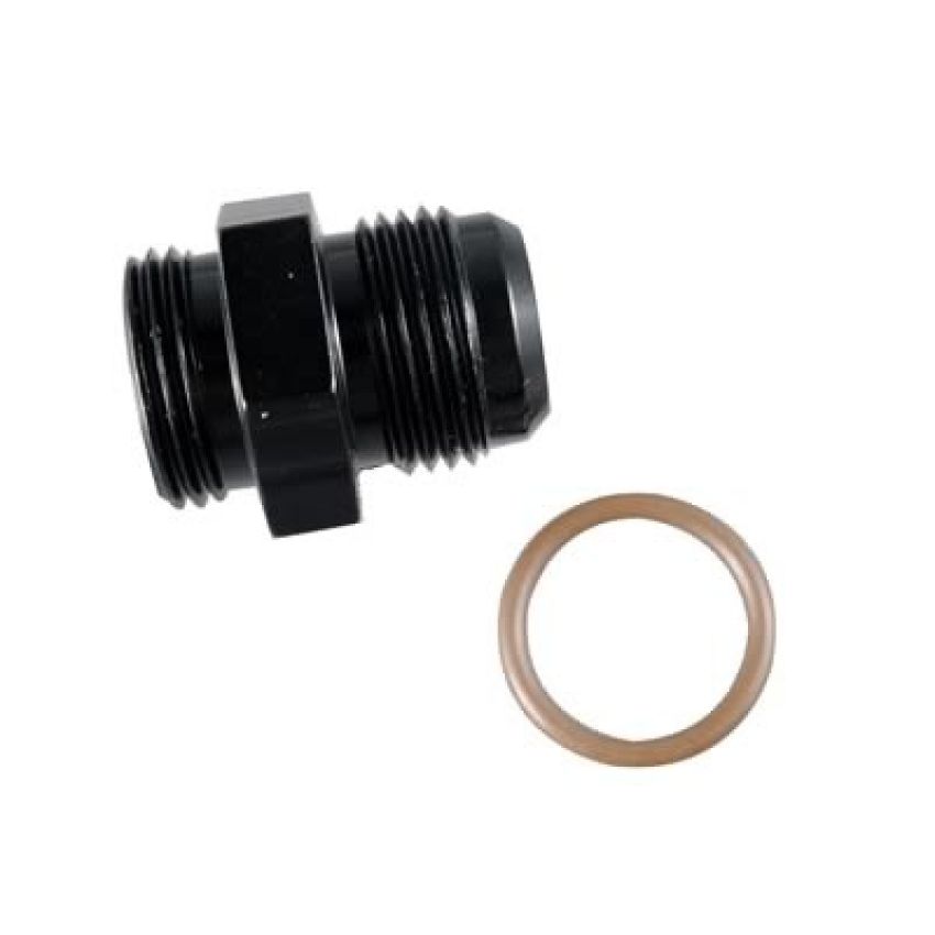 FRAGOLA FRG495110-BL #4 x 9/16-18 (#6) Radius O-Ring Fitting Black
