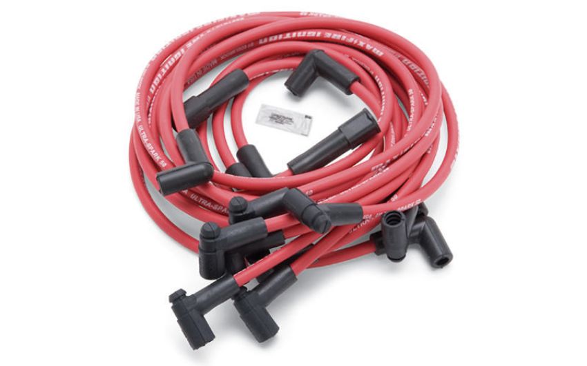 EDELBROCK EDE22713 Max Fire Plug Wire Set SBC w/HEI 90 Degree Red