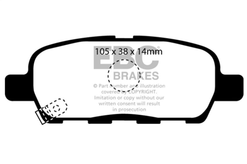 EBC Brakes DP31955C Redstuff Ceramic Low Dust Brake Pads