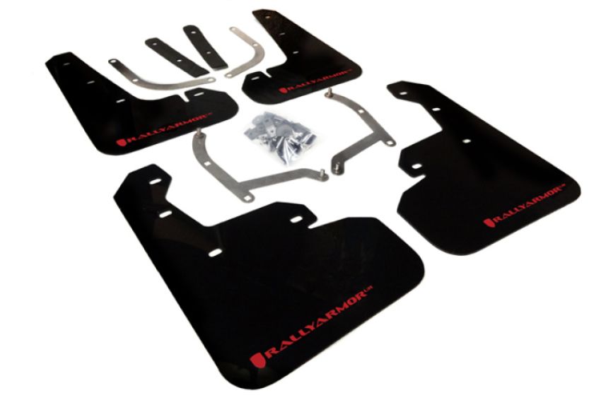 Rally Armor MF45-UR-BLK/RD Black Mud Flap/Red Logo