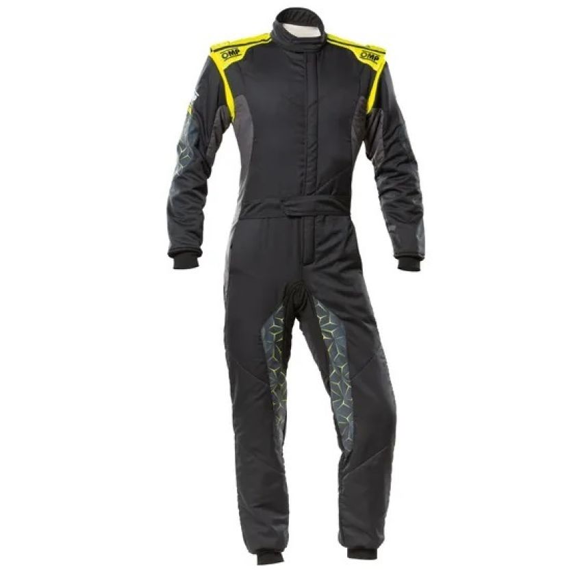 OMP RACING, INC. OMPIA0-1864-A01-178-52 TECNICA HYBRID OVERALL F IA 8856-2018 BLACK / FLU