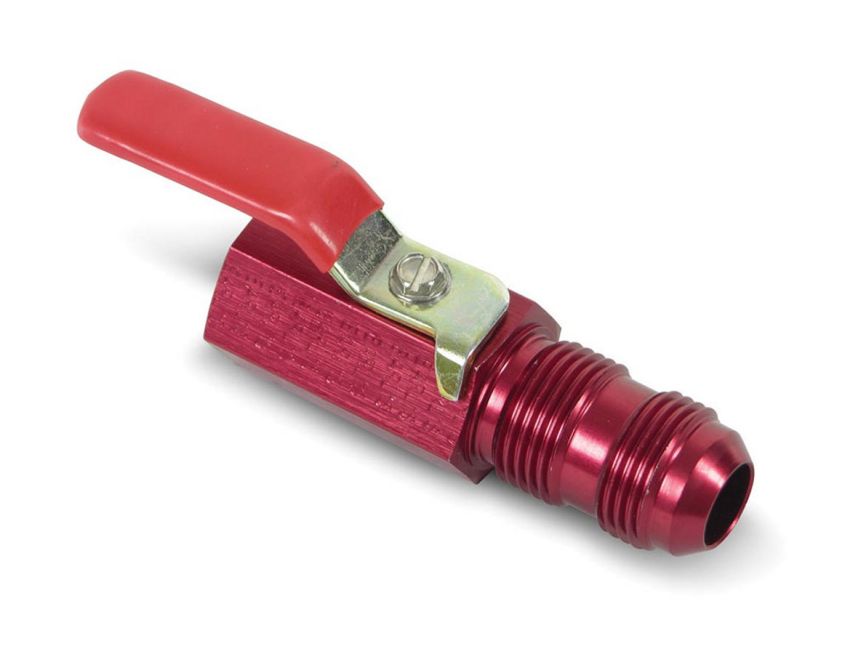 EARLS EAR230505ERL Shut Off Valve 1/2 Npt -10an Bulkhead (Red Alm)
