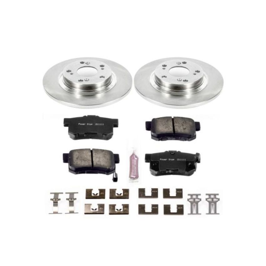 PowerStop KOE2310 OE Stock Replacement Low-Dust Ceramic Brake Pad and Rotor Kit