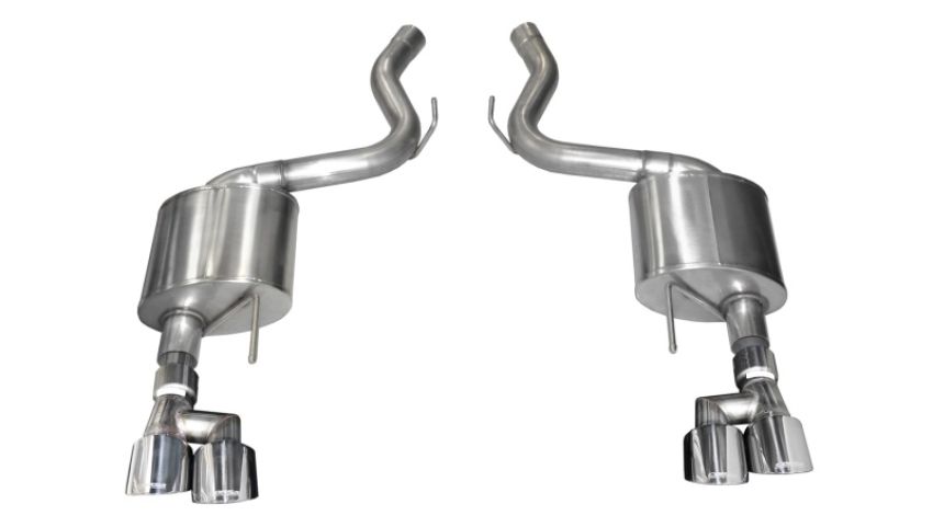 CORSA Performance 21039 Corsa 2018-2023 Ford Mustang V8 5.0L 3in Axle-Back Dual Rear Exit w/ 4in Polished Pro-Series Tips