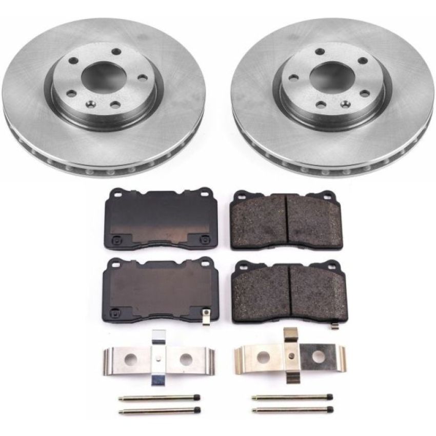 PowerStop KOE6528 OE Stock Replacement Low-Dust Ceramic Brake Pad and Rotor Kit