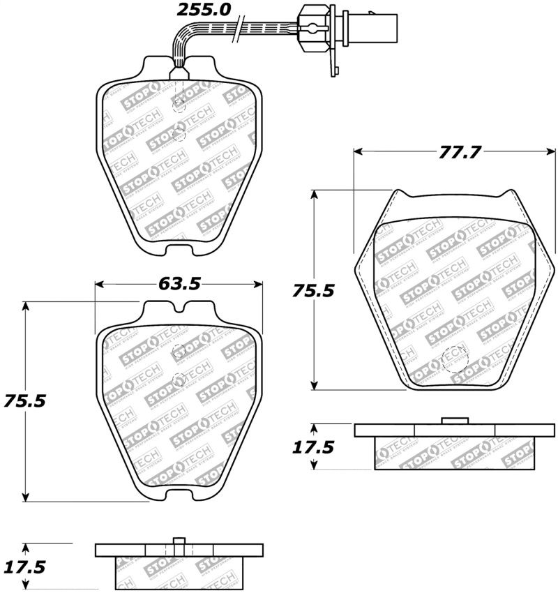 Stoptech 305.08390 Street Select Brake Pads - Rear