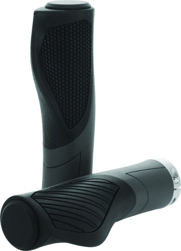 BikeMaster 102197 Lock-On Ergo Grips - Black/Grey
