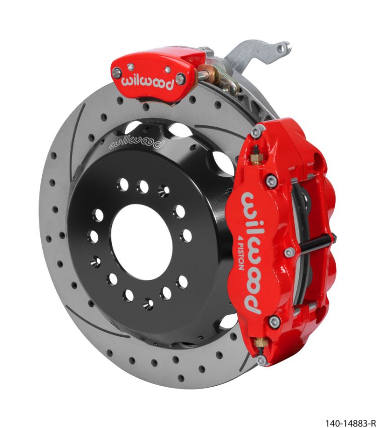 Wilwood 140-14883-DR Narrow Superlite 4R-MC4 Red Rear Kit 12.88in Drilled Rotor 88-96 Chevy Corvette C4