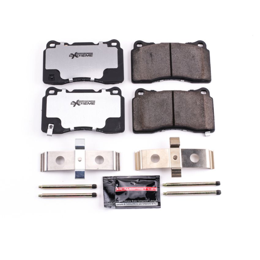 PowerStop Z26-1001 PowerStop - Z26 Performance Carbon-Fiber Ceramic Brake Pads with Hardware Kit