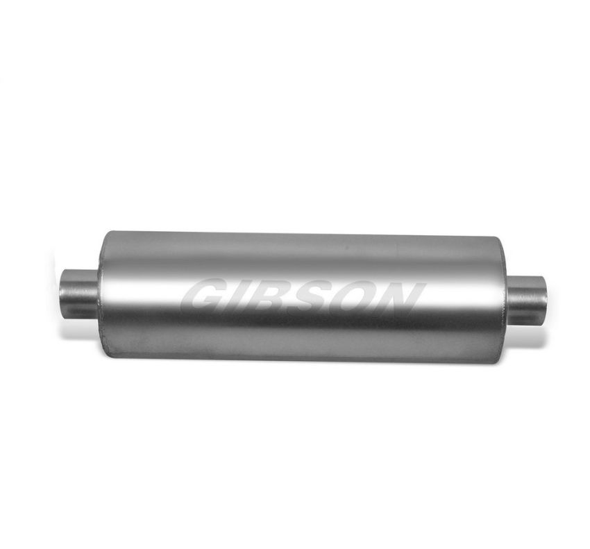 Gibson Performance Exhaust 788707S SFT Superflow Center/Center Round Muffler; Stainless