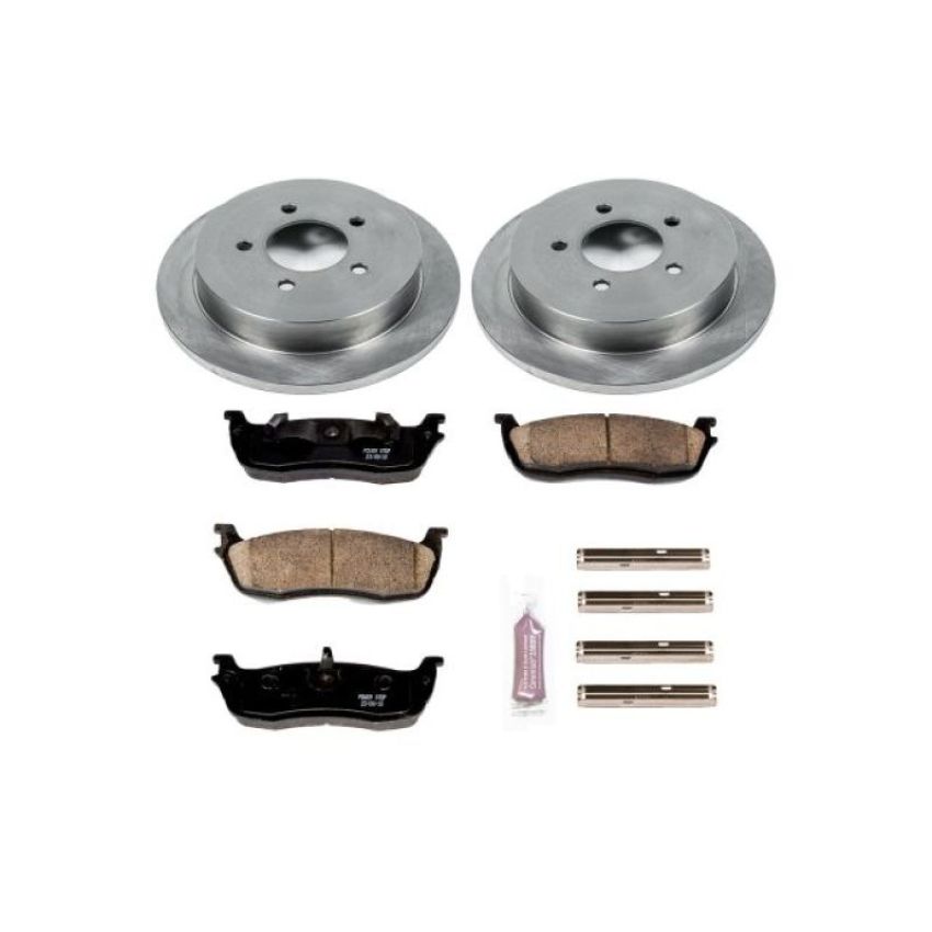 PowerStop KOE1913 OE Stock Replacement Low-Dust Ceramic Brake Pad and Rotor Kit