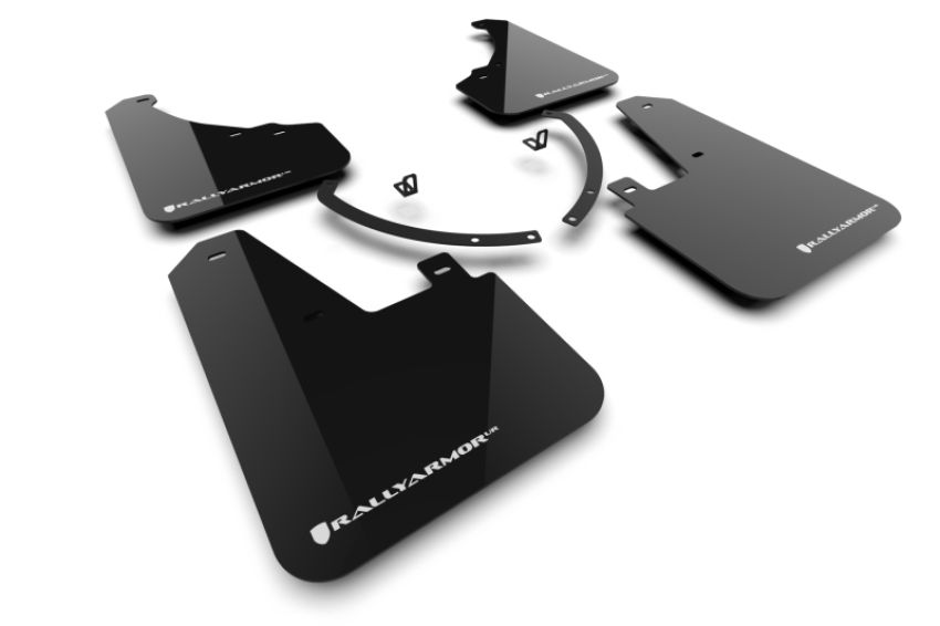 Rally Armor MF118-UR-BLK-WH Black Mud Flap/White Logo