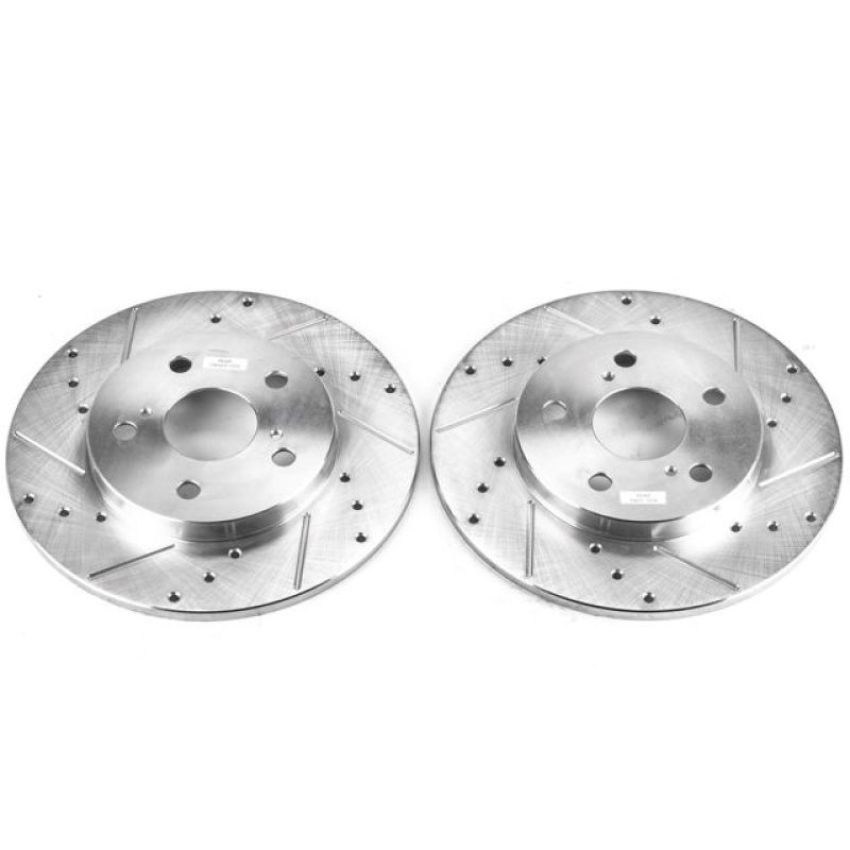 PowerStop JBR1364XPR PowerStop Evolution Performance Drilled, Slotted & Plated Brake Rotor Pair