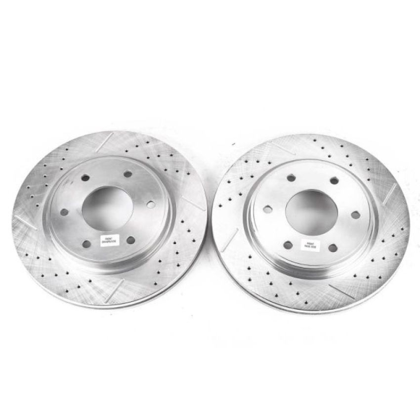 PowerStop JBR1161XPR PowerStop Evolution Performance Drilled, Slotted & Plated Brake Rotor Pair