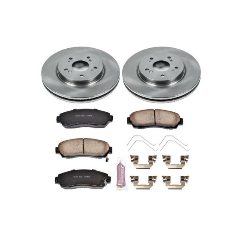 PowerStop KOE5432 OE Stock Replacement Low-Dust Ceramic Brake Pad and Rotor Kit