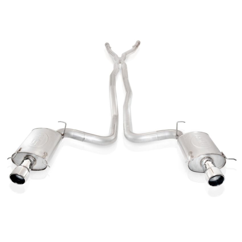 Stainless Works CTSVEHX 2004-07 Cadillac CTS-V 3in Exhaust X-Pipe Chambered Mufflers High-Flow Cats 4in Tips