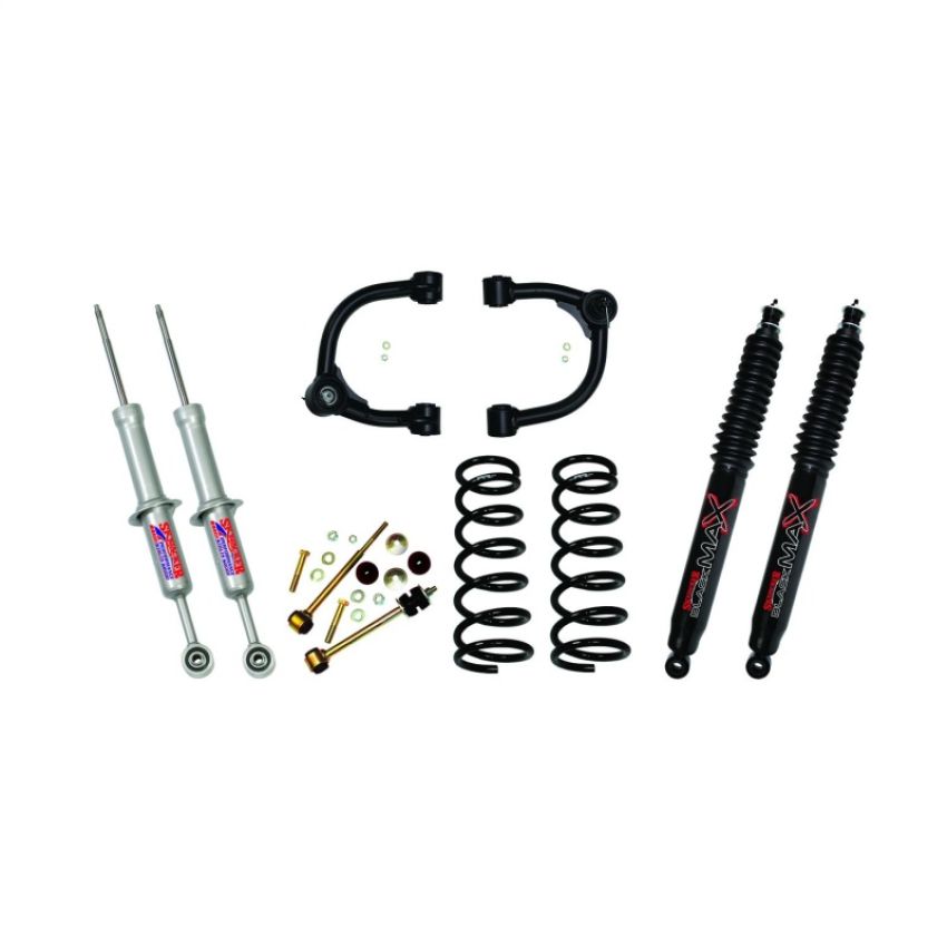 Skyjacker FJ730STUB 3in Upper A-Arm Kit w/ Performance Struts Rear Coils & Black MAX Shocks