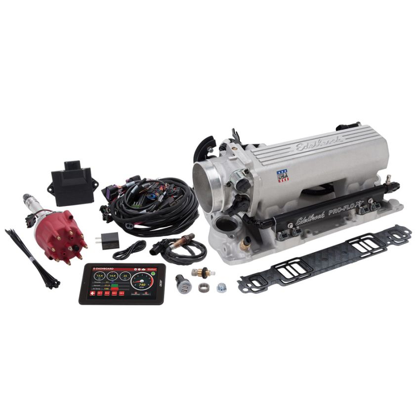 Edelbrock 35810 Pro Flo 4 XT EFI System Seq Port SBC 1986 & Earlier 625 Max HP 35lb/hr Satin Finish