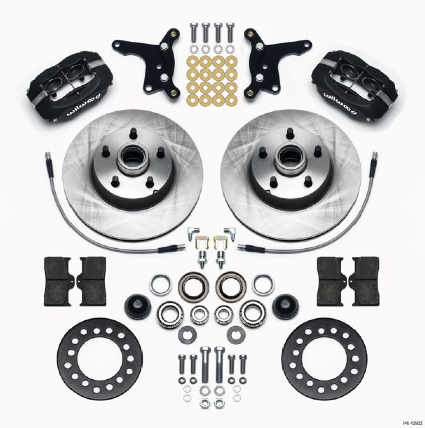 Wilwood 140-12922 Forged Dynalite Front Kit 11.28in 1 PC Rotor&Hub Ford 1954-1956