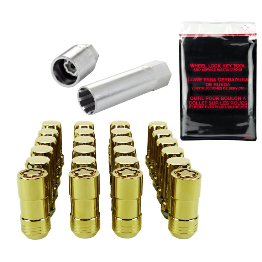 McGard (65610GD 14X1.5 MCG 6 LUG SPLINEDRIVE KIT, GOLD W/WHL LKS-1