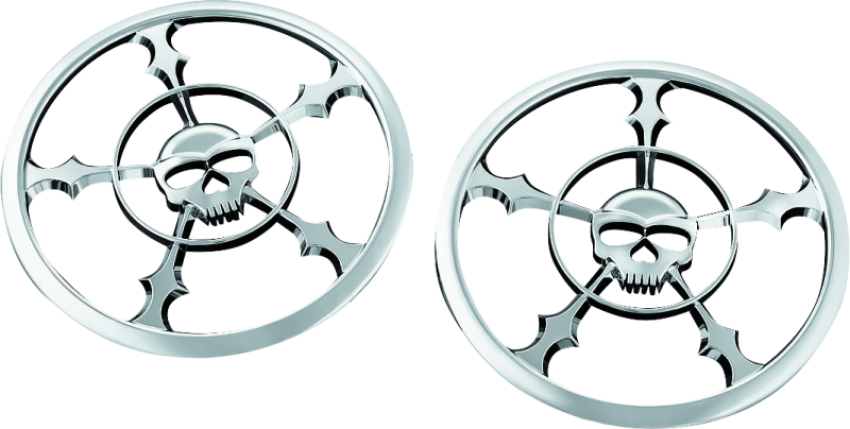 Kuryakyn 7373 Zombie Speaker Grill 14-Up Touring Chrome