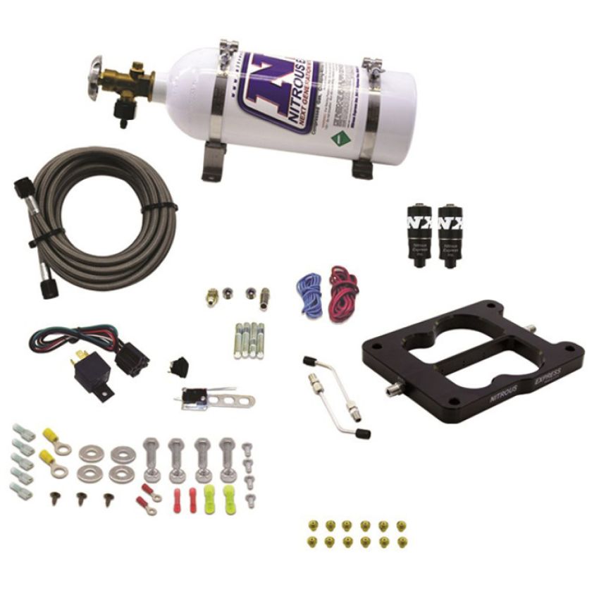 Nitrous Express 40080-12 Q-JET/HOLLEY SPREAD BORE HITMAN (100-150-200HP) WITH COMPOSITE BOTTLE