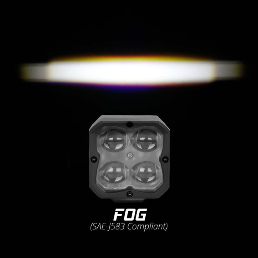 XKGLOW XK065001-FO XK Glow XKchrome 20w LED Cube Light w/ RGB Accent Light - Fog Beam