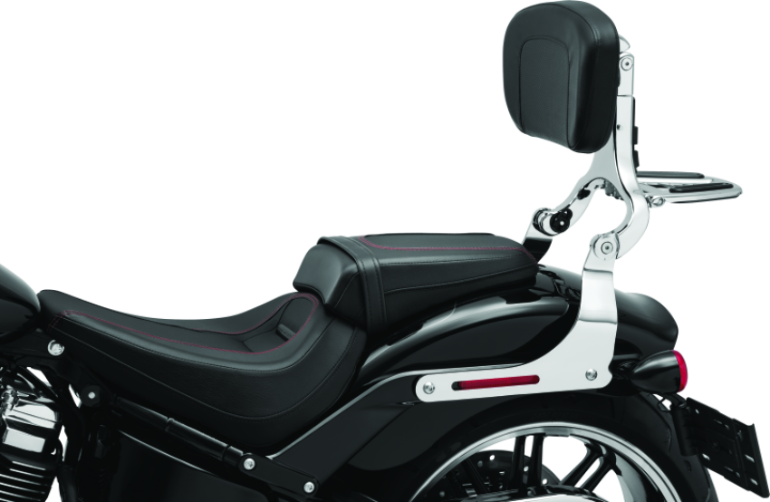 Kuryakyn 7081 Fixed Mounts Multi-Purpose Driver & Passenger Backrest 18-Up Softail Black