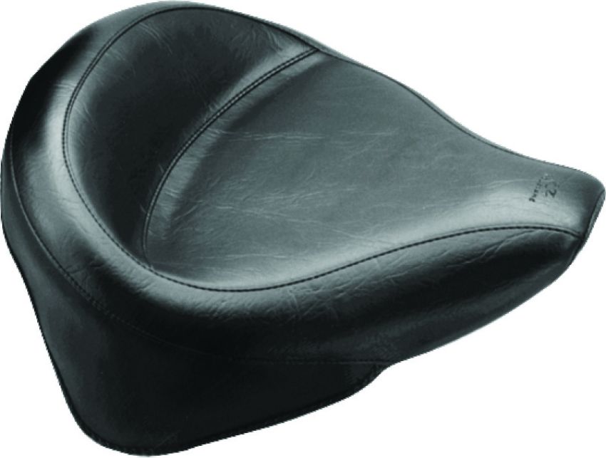 Mustang Motorcycle 76181 Mustang 00-15 Harley Softail Standard Rear Tire Wide Touring Solo Seat - Black