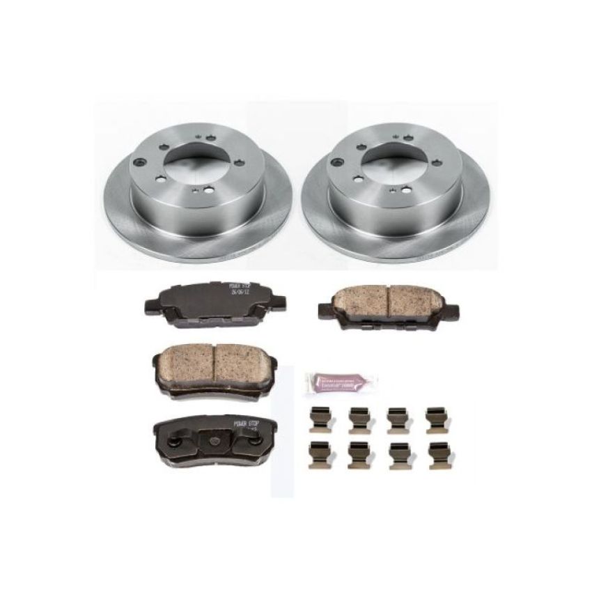 PowerStop KOE1202 OE Stock Replacement Low-Dust Ceramic Brake Pad and Rotor Kit