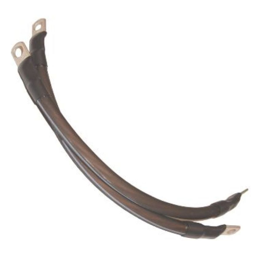 NAMZ NBC-B09 Battery Cables 9in. Black (1/4in. & 5/16in. Lugs) - Pair