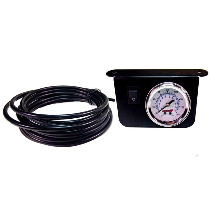 Kleinn Air Horns 1301 Kleinn Illuminated Single Needle 160 PSI Dash Panel Gauge w/ On/Off Switch