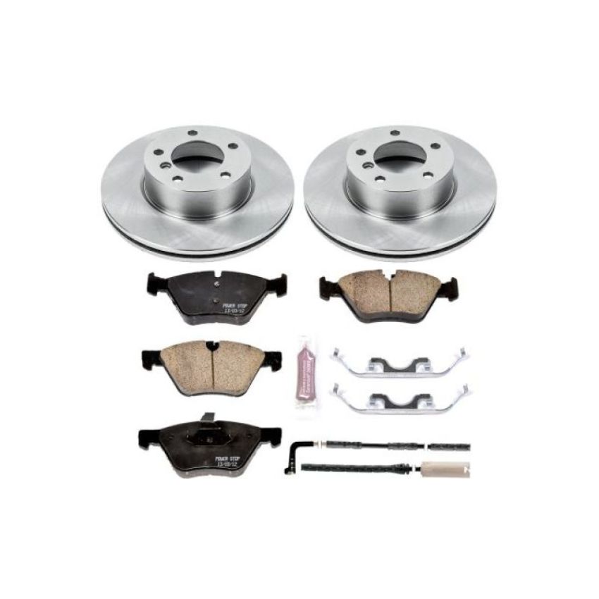 PowerStop KOE4589 OE Stock Replacement Low-Dust Ceramic Brake Pad and Rotor Kit